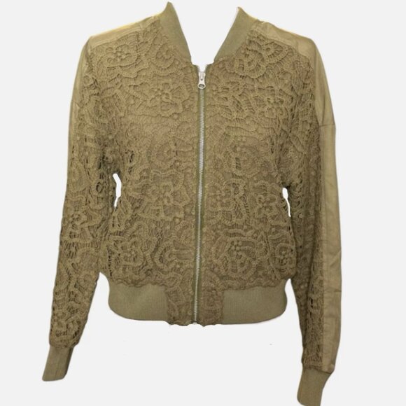 Brand New by Anthropologie Crochet Bomber Jacket - Picture 12 of 15
